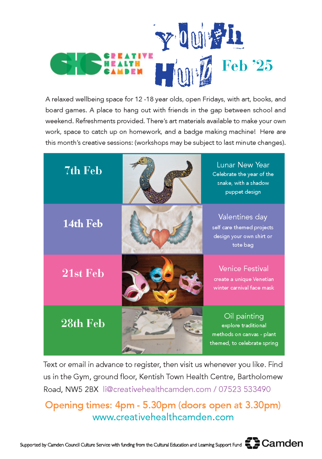 Youth Hub February programme