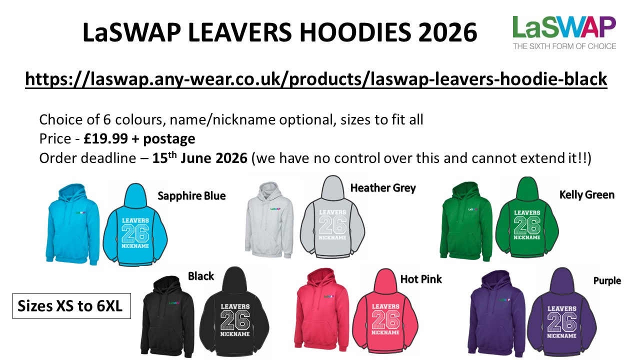 LaSWAP leavers hoodies